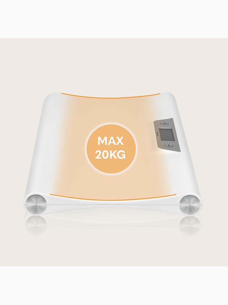 Báscula electrónica para bebés LIONELO - 20 kg - Función tara - Memoria de última medición Blanco - Kiabi
