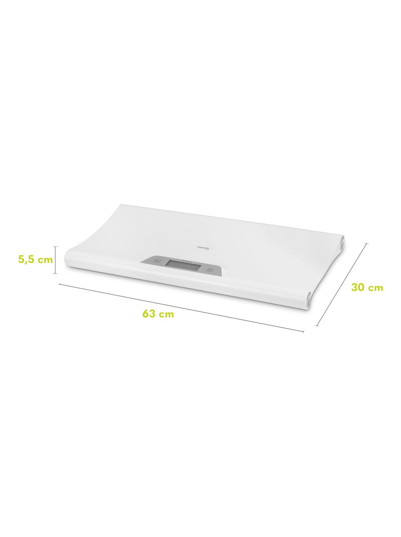 Báscula electrónica para bebés LIONELO - 20 kg - Función tara - Memoria de última medición Blanco - Kiabi