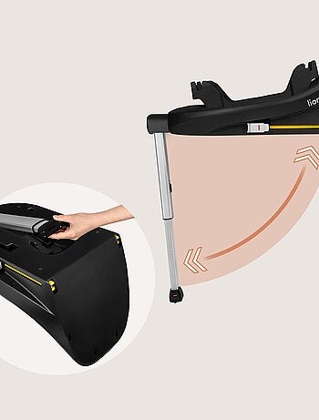 Base ISOFIX 360° - LIONELO Moxie i-Size - Giratoria - Plegable - Soporte estabilizador