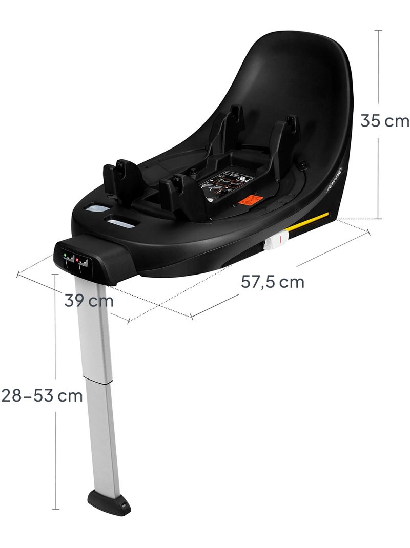 Base ISOFIX 360° - LIONELO Moxie i-Size - Giratoria - Plegable - Soporte estabilizador Negro - Kiabi