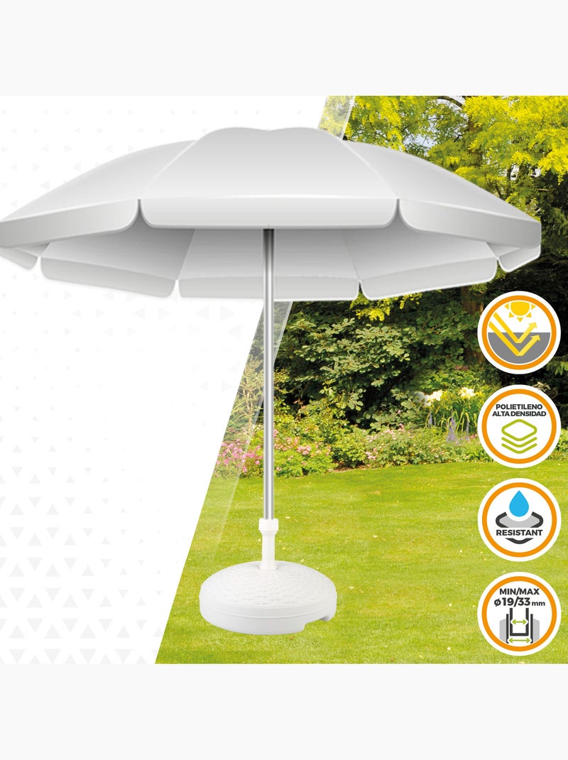 Base para sombrilla circular 19-33 mm Aktive Blanco - Kiabi