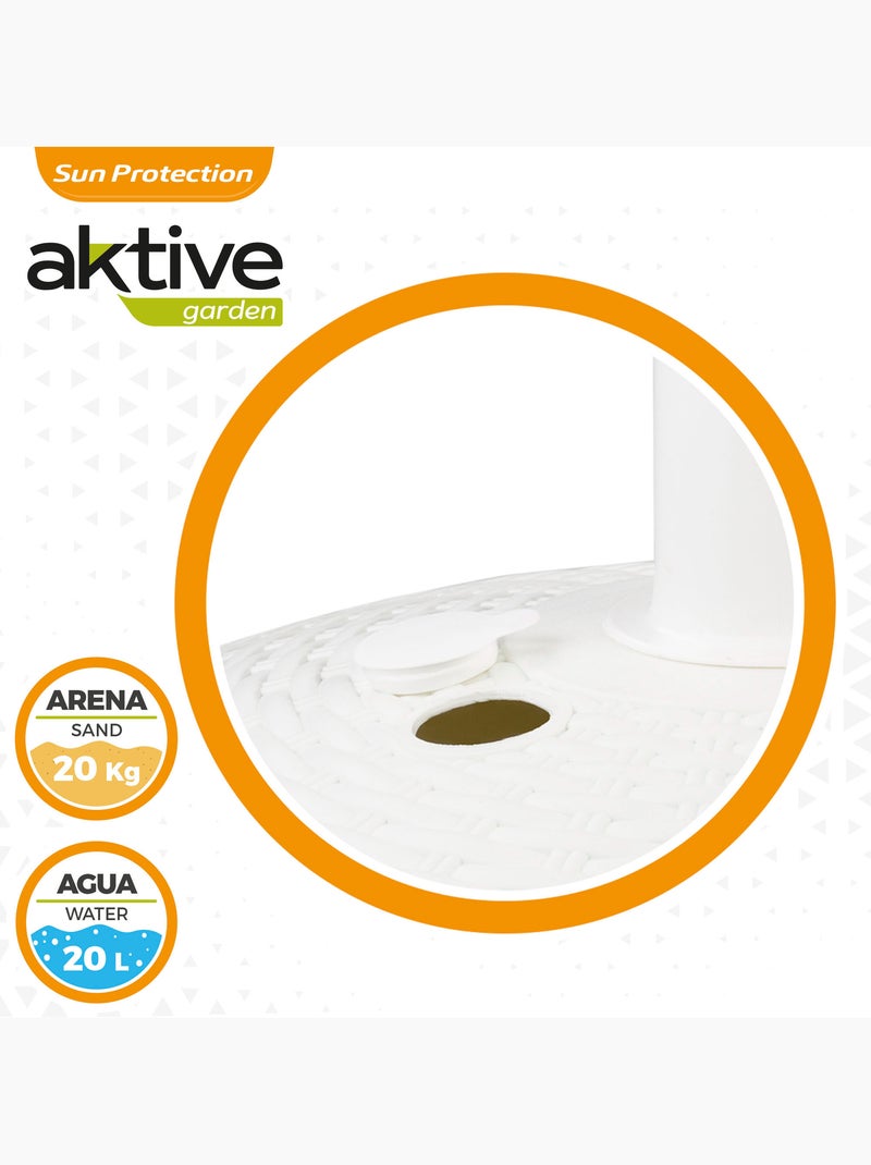 Base para sombrilla circular 19-33 mm Aktive Blanco - Kiabi