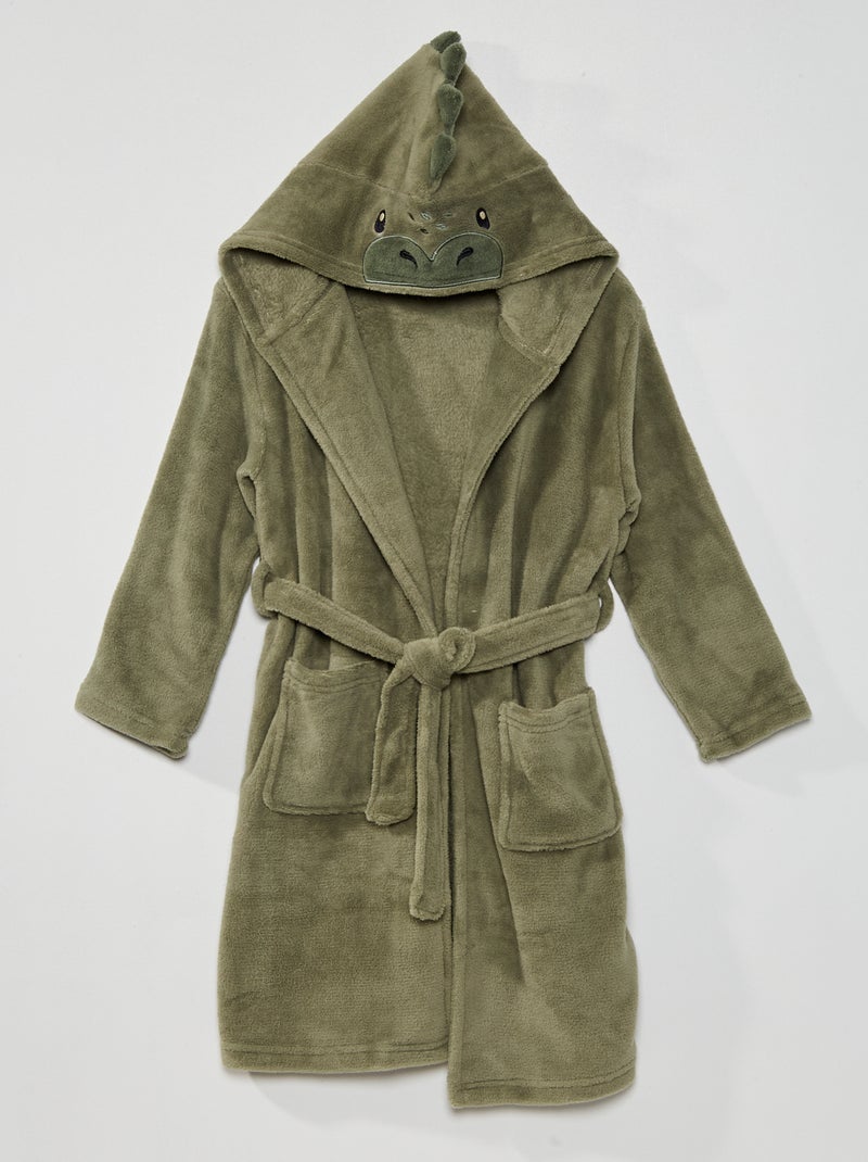 Bata 'animal' de tejido polar VERDE - Kiabi
