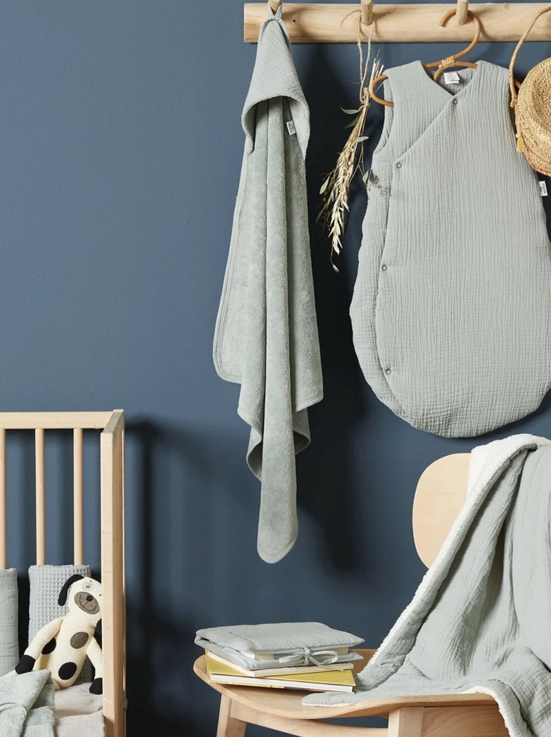 Bata con capucha de bambú para bebé y niño | BB&CO Verde agua - Kiabi