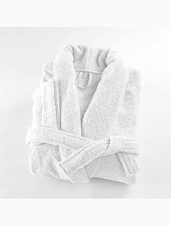Bata de baño de algodón rizo con cuello chal rizo PREMIUM