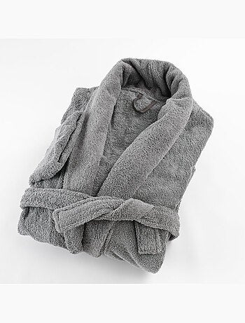 Bata de baño de algodón rizo con cuello chal rizo PREMIUM