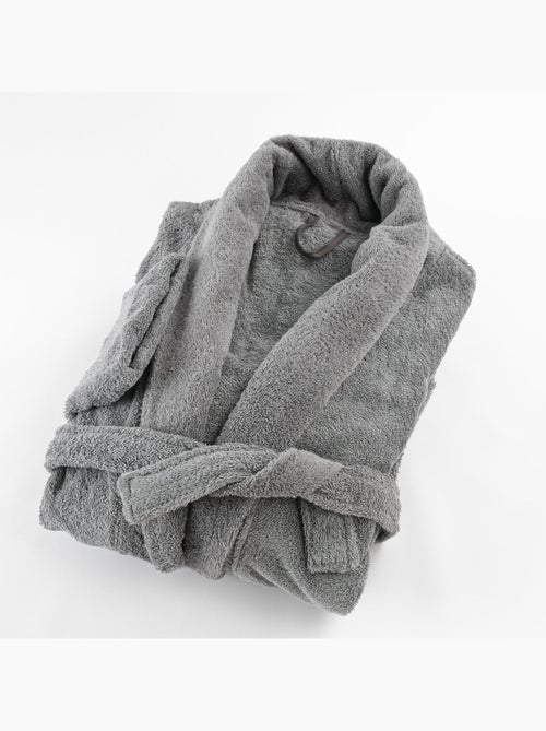 Bata de baño de algodón rizo con cuello chal rizo PREMIUM - Kiabi Bata de baño de algodón rizo con cuello chal rizo PREMIUM - Kiabi