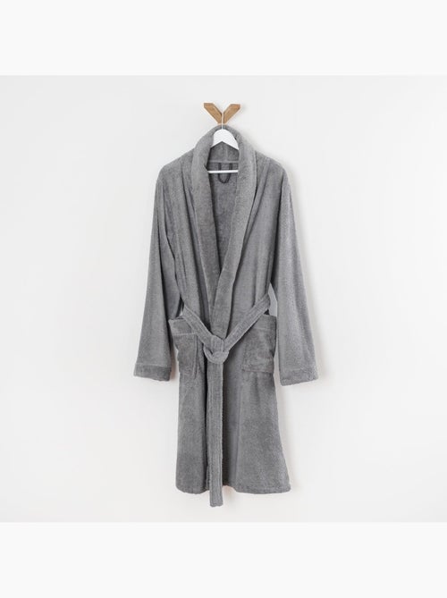 Bata de baño de algodón rizo con cuello chal rizo PREMIUM - Kiabi Bata de baño de algodón rizo con cuello chal rizo PREMIUM - Kiabi