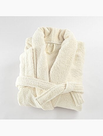Bata de baño de algodón rizo con cuello chal rizo PREMIUM