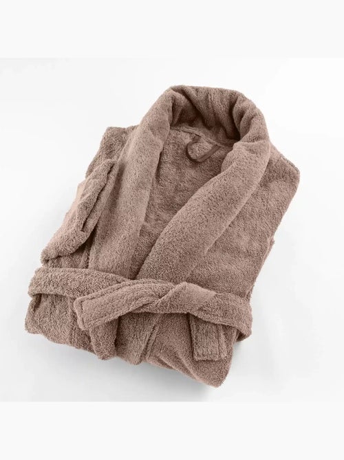 Bata de baño de algodón rizo con cuello chal rizo PREMIUM - Kiabi Bata de baño de algodón rizo con cuello chal rizo PREMIUM - Kiabi
