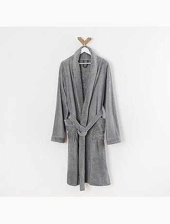 Bata de baño de algodón rizo con cuello chal rizo PREMIUM