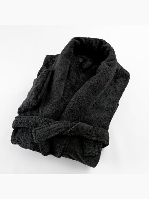Bata de baño de algodón rizo con cuello chal rizo PREMIUM - Kiabi Bata de baño de algodón rizo con cuello chal rizo PREMIUM - Kiabi