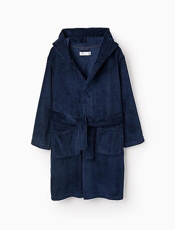 Bata de peluche con capucha y cinturón
