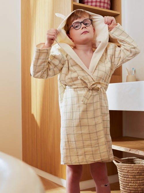 Bata de rizo y gasa de algodón - Kiabi Home - Kiabi