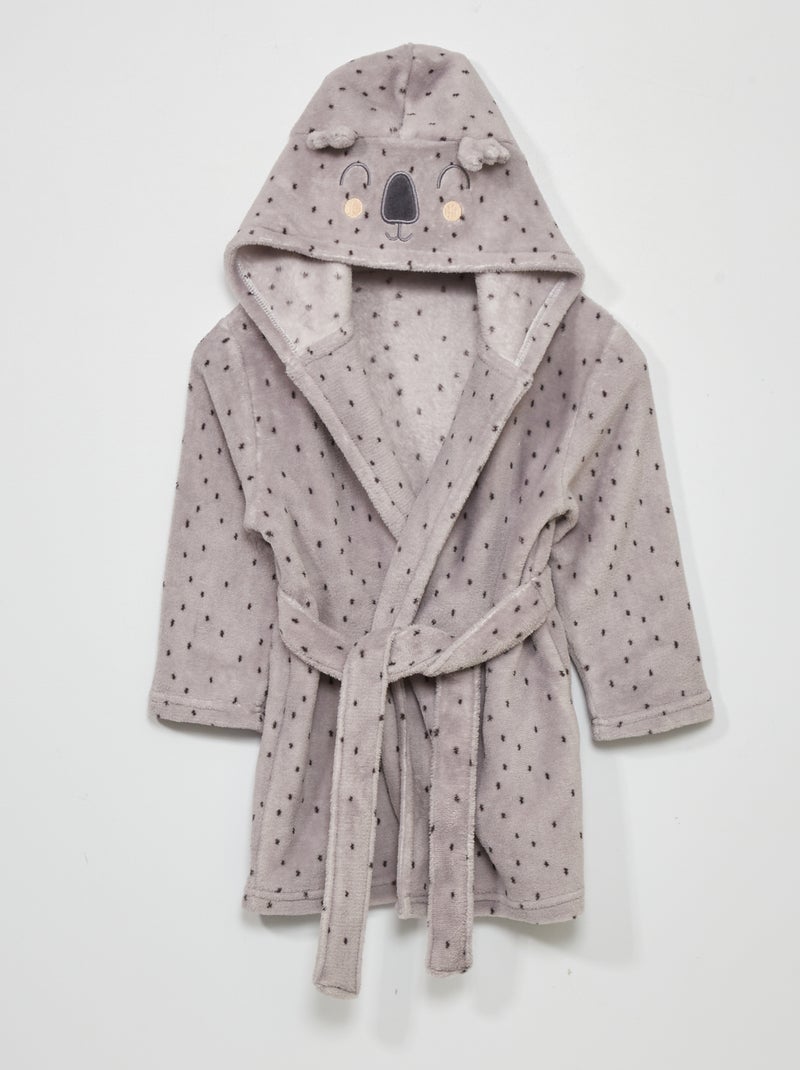 Bata de tejido polar GRIS - Kiabi