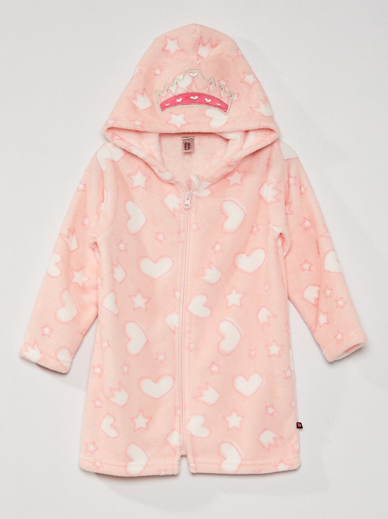 Bata de tejido polar rosa - Kiabi