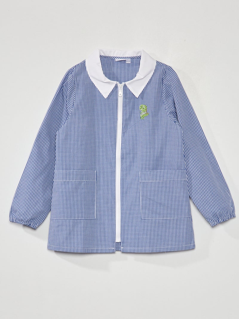 Bata escolar de cuadros AZUL - Kiabi