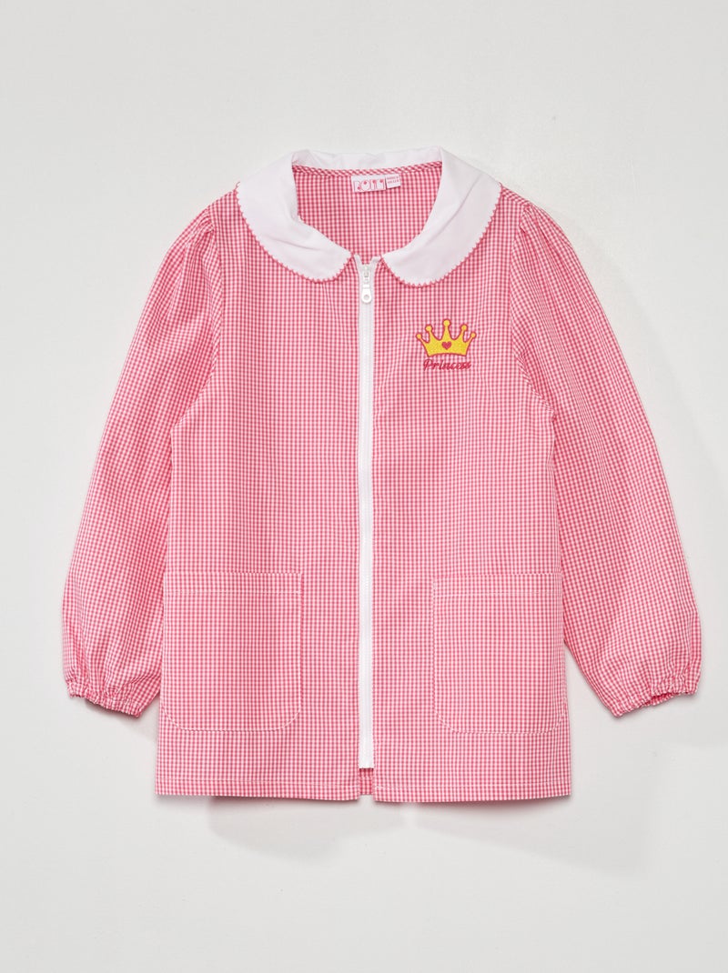 Bata escolar de cuadros ROSA - Kiabi