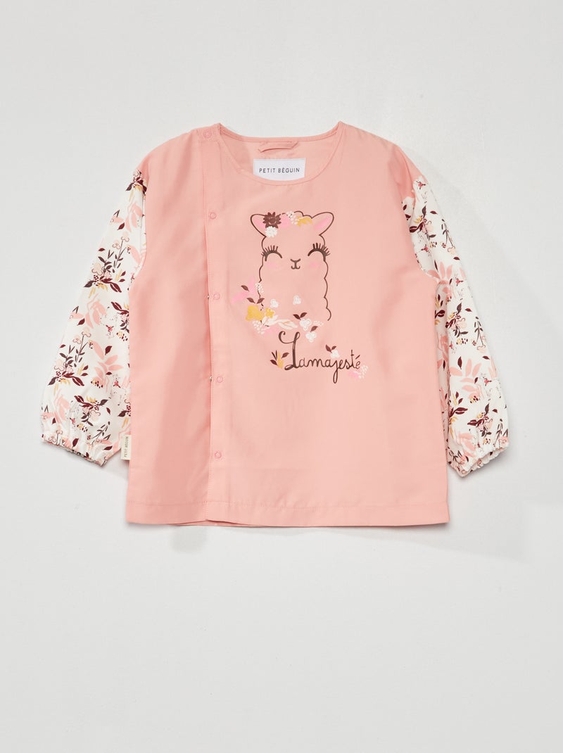 Bata escolar de manga larga estampada ROSA - Kiabi