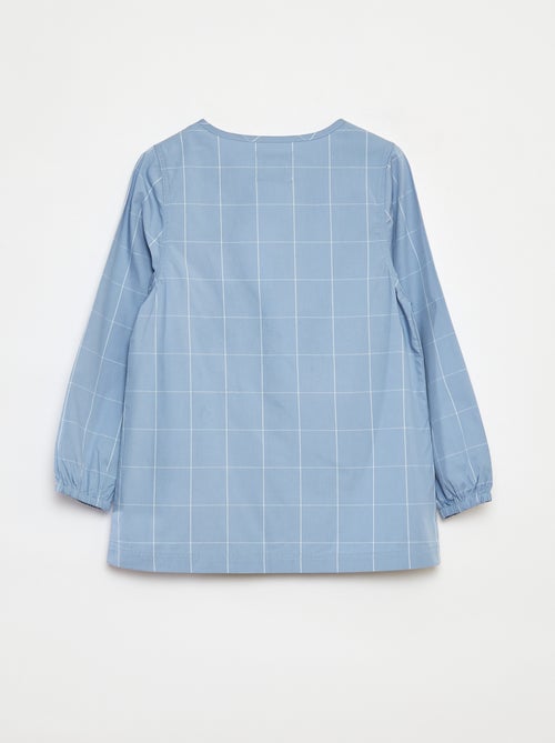 Bata escolar de popelina de manga larga - Kiabi