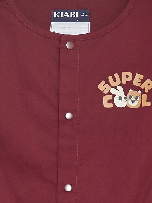 Bata escolar de popelina de manga larga - Kiabi