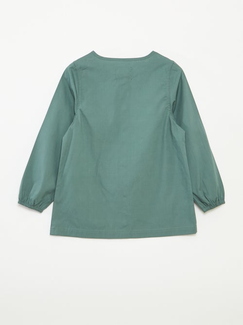 Bata escolar de popelina de manga larga - Kiabi