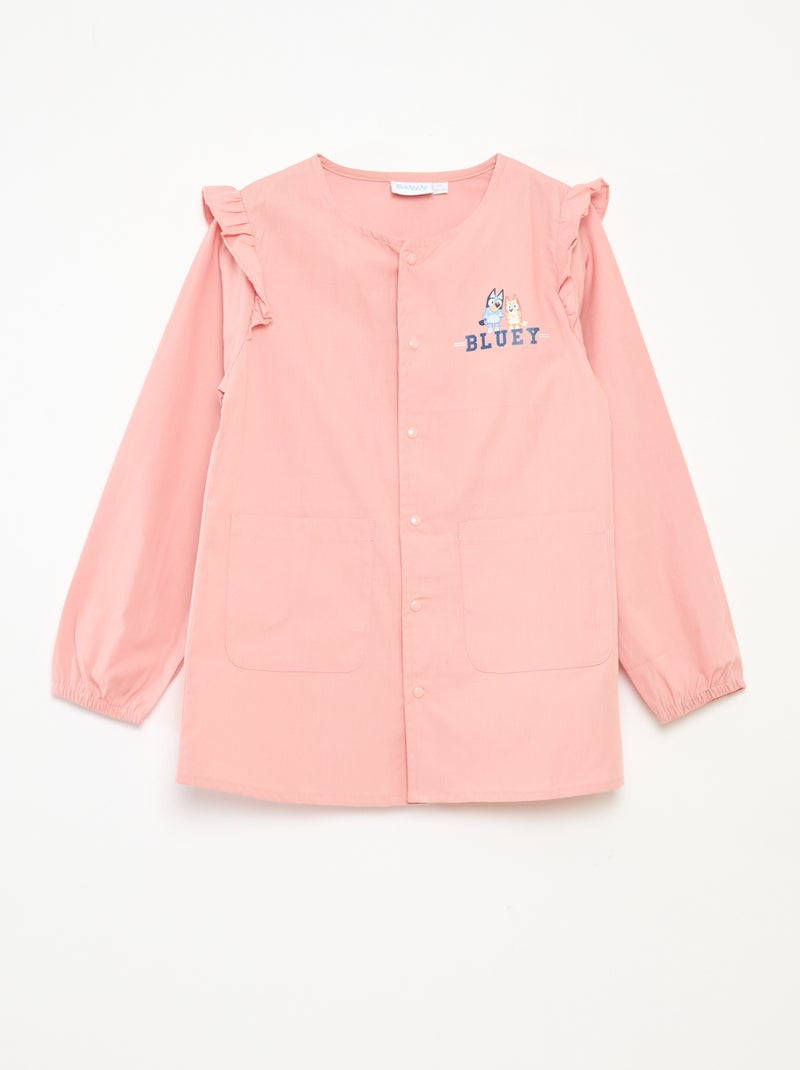 Bata escolar de popelina estampada 'Bluey' ROSA - Kiabi