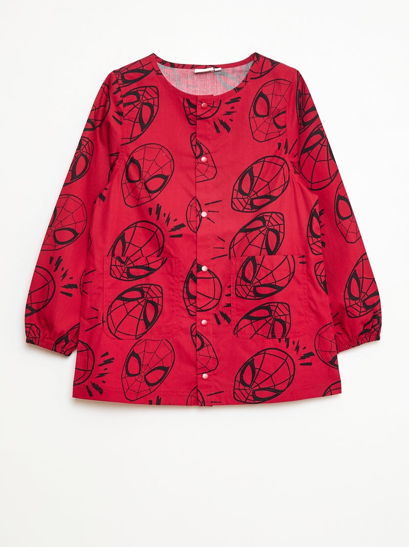 Bata escolar de popelina 'Spiderman' Rojo - Kiabi