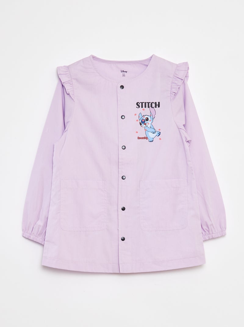Bata escolar de popelina 'Stitch' Purpura - Kiabi