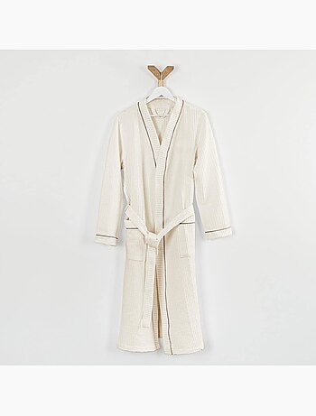Bata mixta de algodón 57 hilos panal de abeja KIMONO