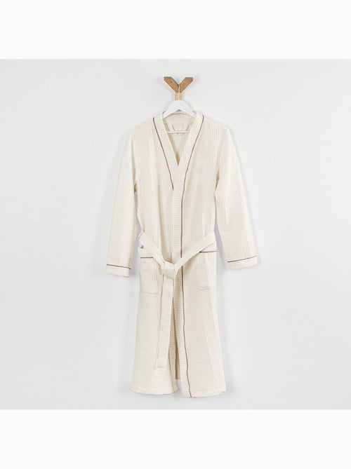 Bata mixta de algodón 57 hilos panal de abeja KIMONO - Kiabi