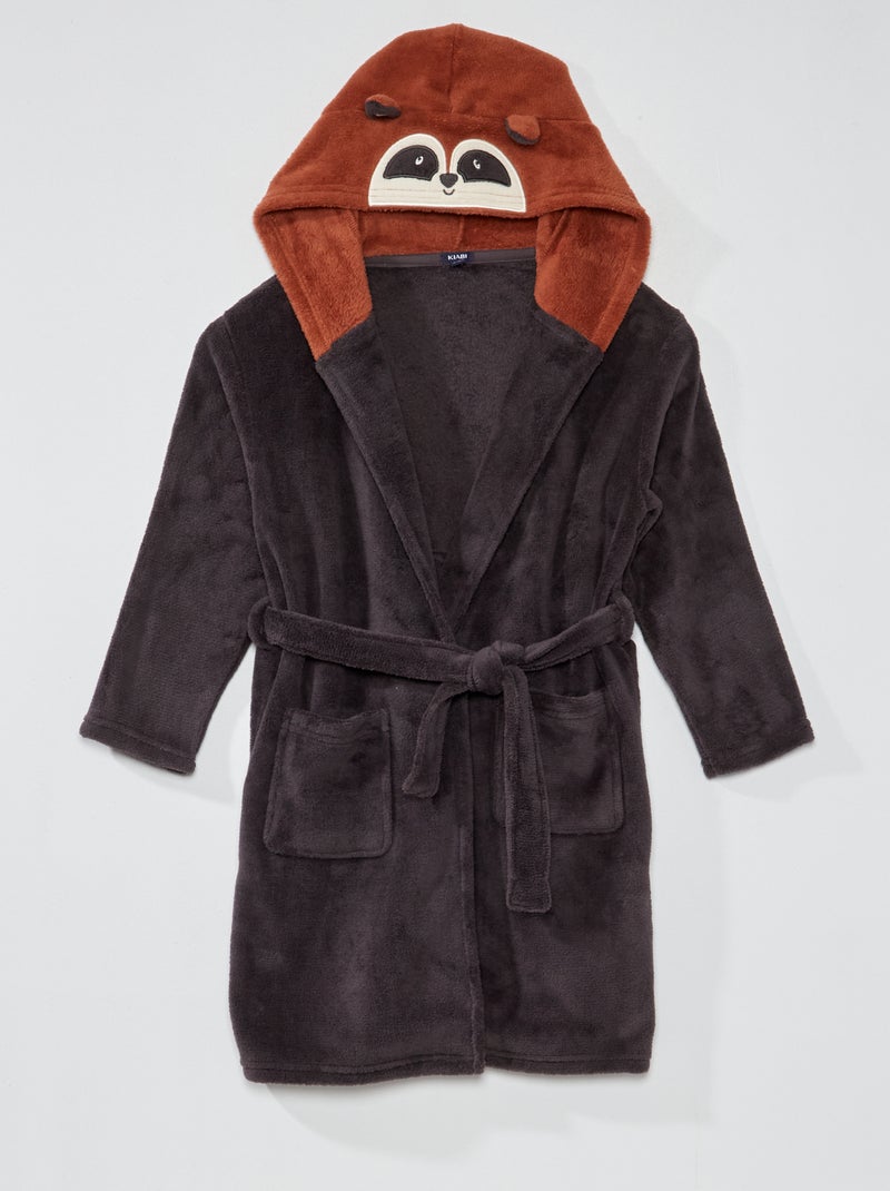 Bata polar con capucha MARRON - Kiabi