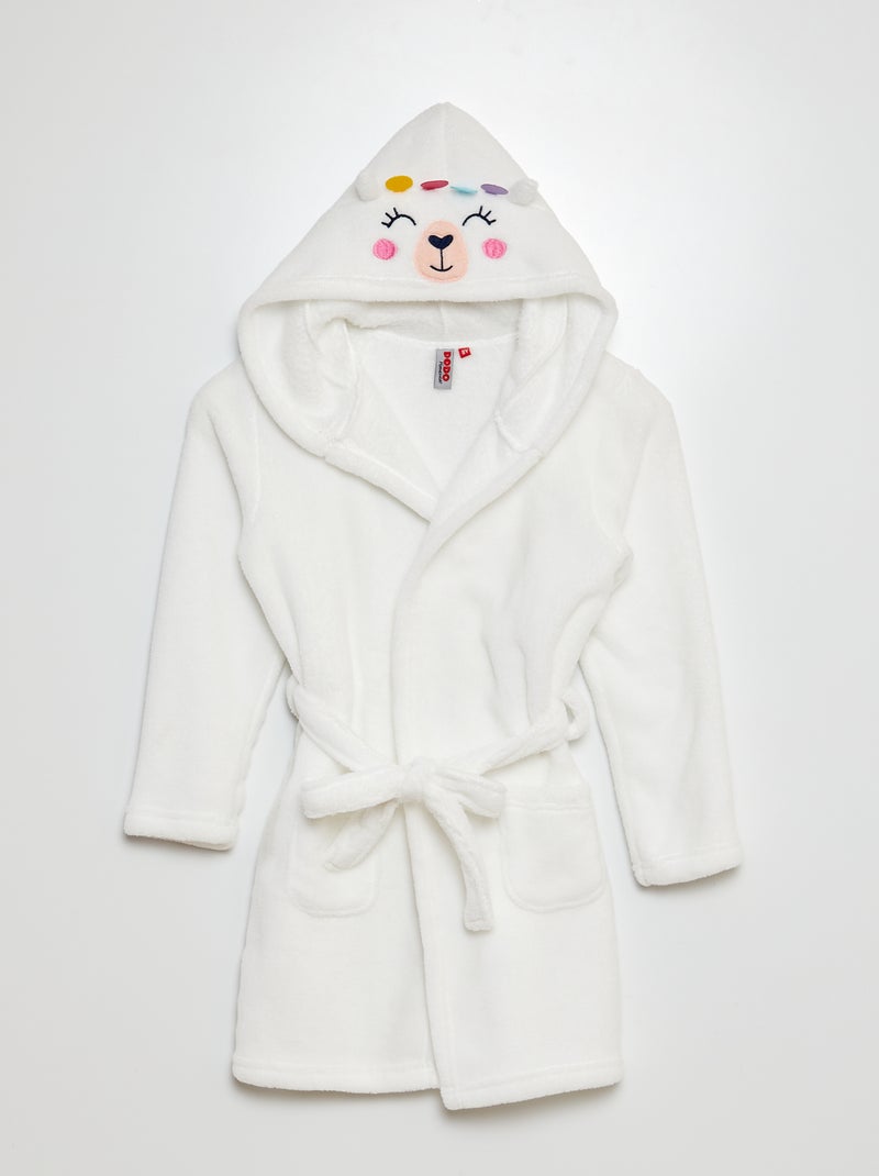 Bata polar 'unicornio' blanco - Kiabi