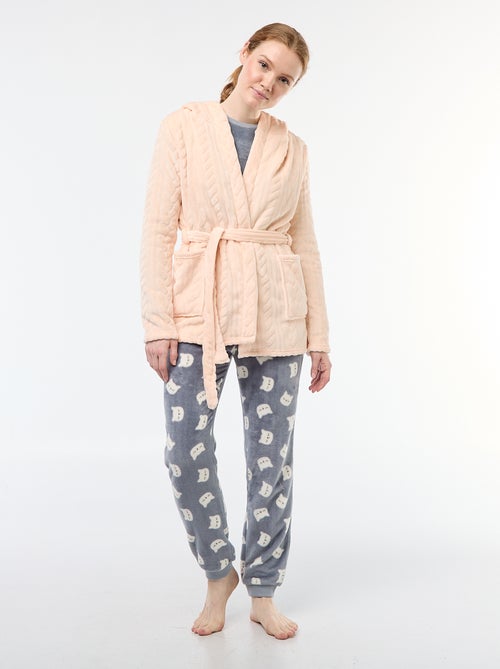 Bata suave de forro polar - Kiabi