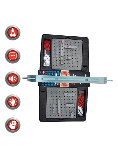 Batalla naval electrónica parlante con luces 1 a 2 jugadores (FR/DE/IT/NL) - Kiabi