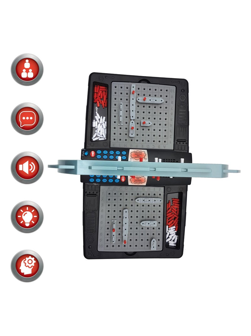 Batalla naval electrónica parlante con luces 1 a 2 jugadores (FR/DE/IT/NL) Gris - Kiabi