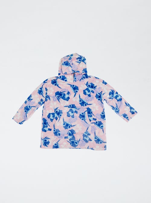 Batamanta infantil 'Stitch' con capucha polar liso - Kiabi