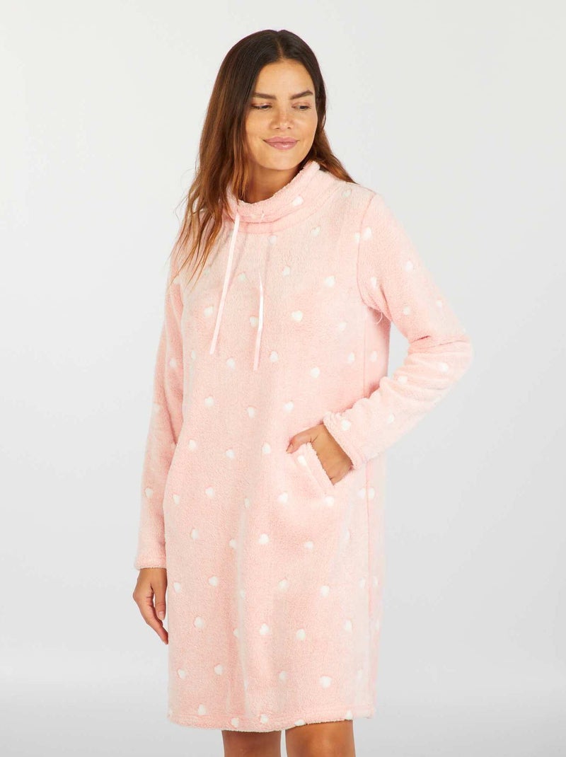 Batamanta polar de pijama 'corazones' ROSA - Kiabi