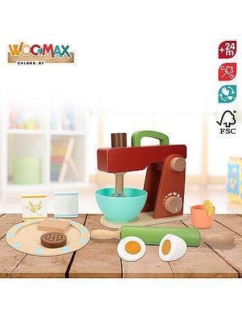 Batidora de juguete de madera con accesorios WOOMAX