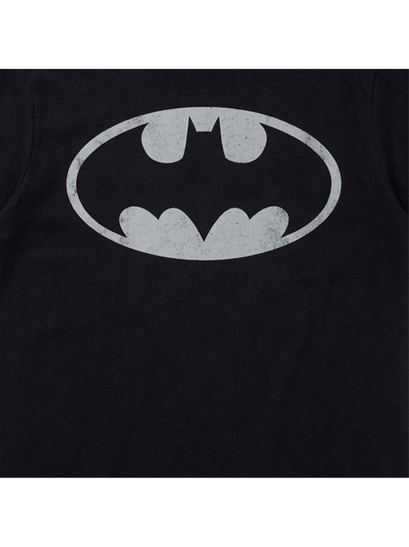 Batman - Camiseta Classic Diseño Logotipo de Escudo para Adultos Unisex Negro - Kiabi