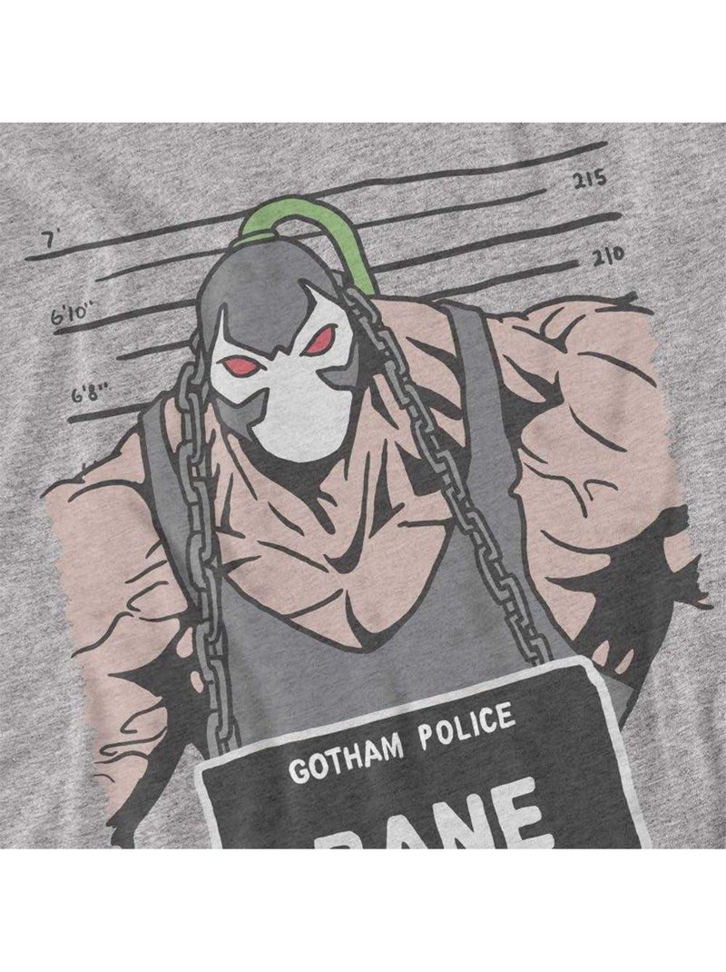 Batman - Camiseta de Bane Diseño Fotografía para la Ficha Policial para Adultos Unisex Gris gris claro - Kiabi