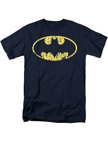 Batman - Camiseta Diseño Logo Envejecido para Adultos Unisex