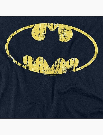 Batman - Camiseta Diseño Logo Envejecido para Adultos Unisex
