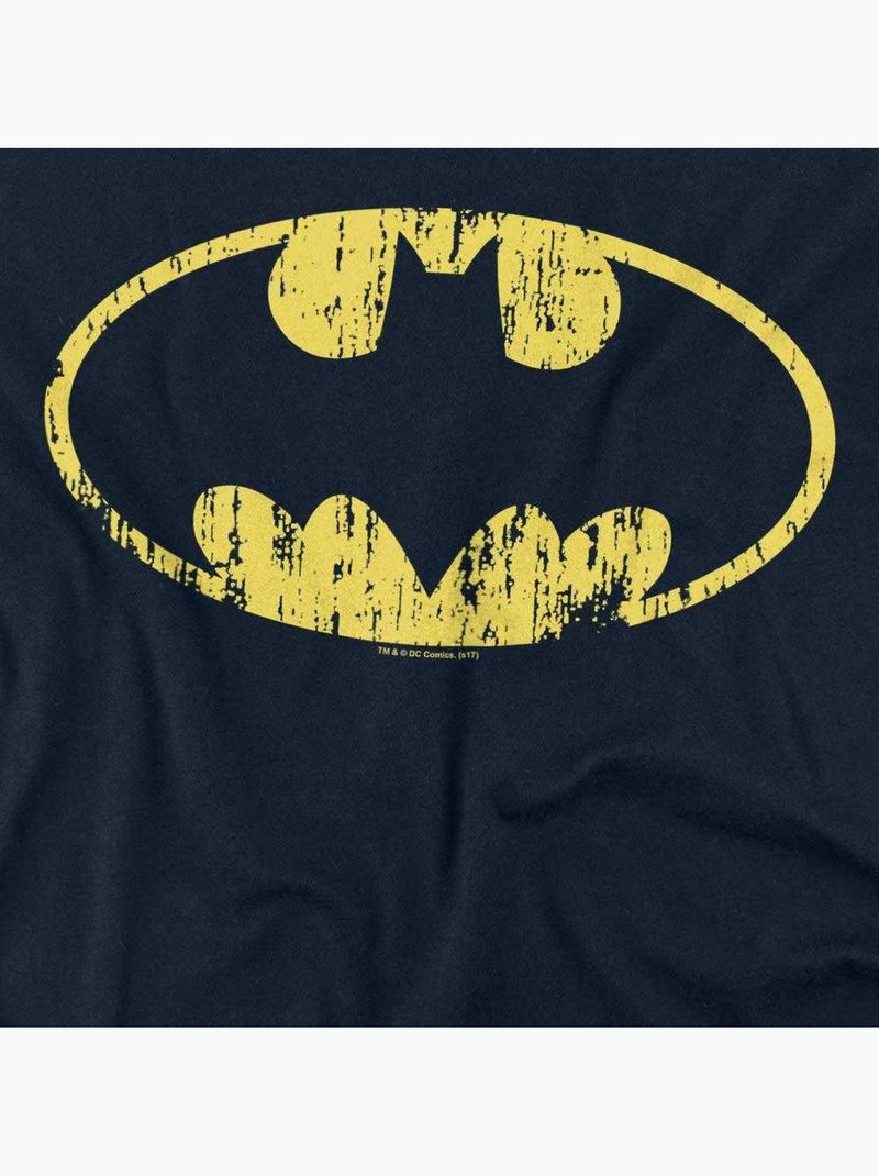 Batman - Camiseta Diseño Logo Envejecido para Adultos Unisex Azul marino - Kiabi