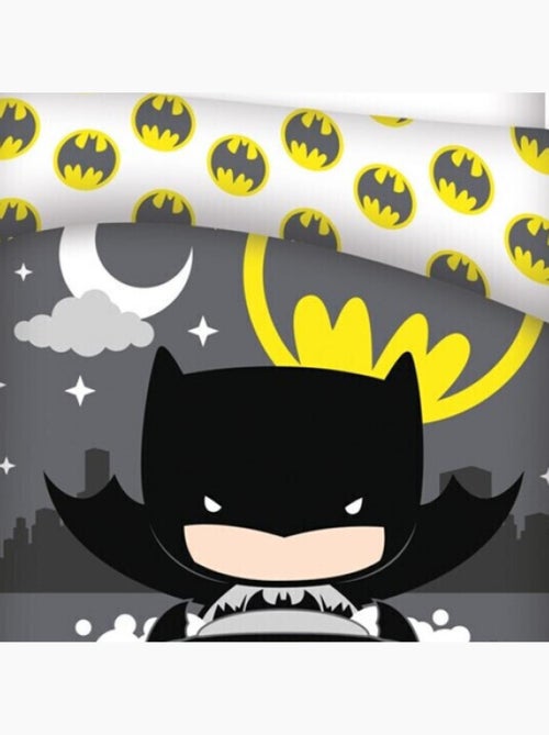 Batman - Juego de sabanas infantil algodón orgánico reversible DC Kids - Funda nórdica 140x200 cm - Kiabi Batman - Juego de sabanas infantil algodón orgánico reversible DC Kids - Funda nórdica 140x200 cm - Kiabi