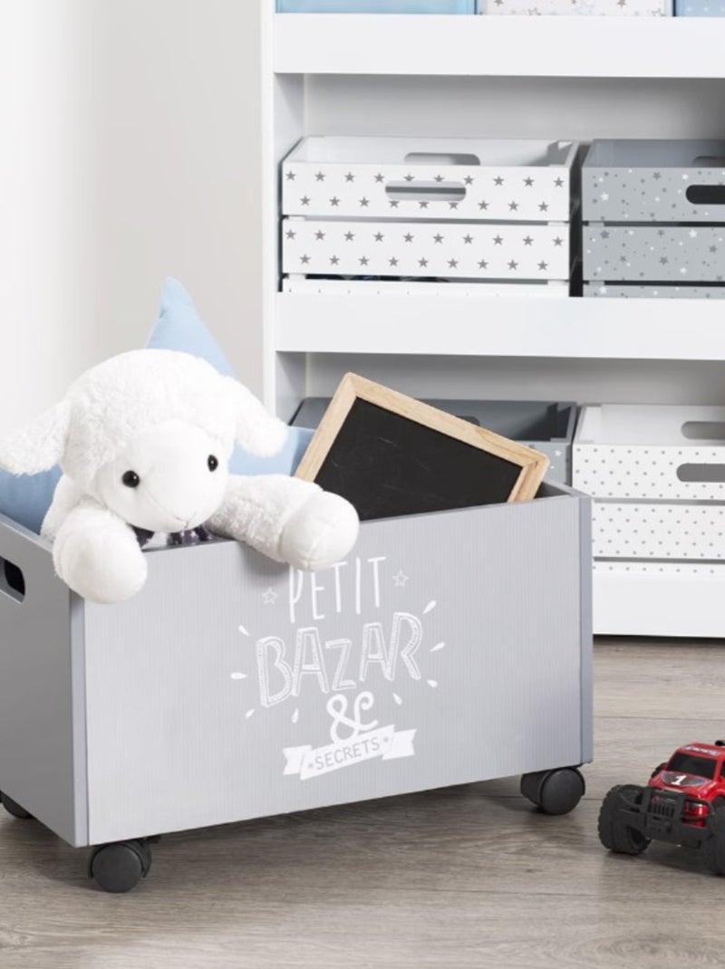 Baúl con ruedas para niños Gris - Kiabi