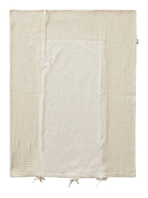 BB&CO - Funda para cambiador de bebé 100% algodón Mix and Match - Espuma de leche - 60 x 80 cm - Kiabi