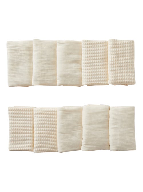 BB&CO - Protector de cuna bebé algodón/poliéster Mix and Match 10 piezas - Espuma de leche - Kiabi
