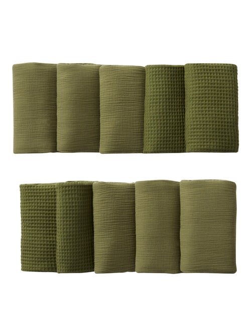 BB&CO - Protector de cuna bebé algodón/poliéster Mix and Match 10 piezas - Helecho - Kiabi