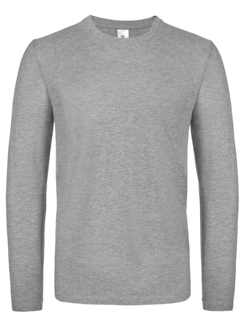 B&C - Camiseta #E150 de Jaspeado de Manga Larga para Hombre - Kiabi